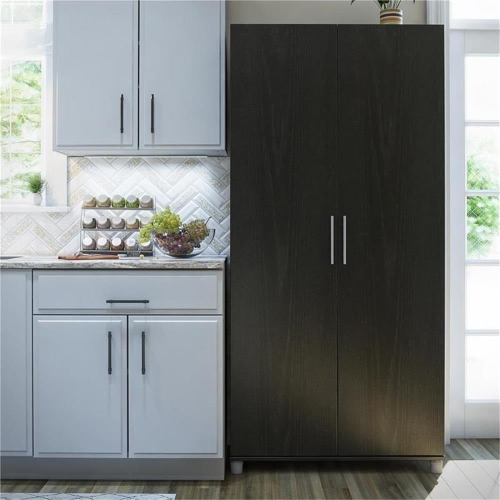 Evolution Camberly 36" Storage Cabinet in Black Oak