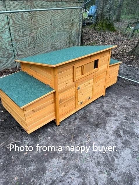 New 69" Wood Hen Chicken Duck Poultry Hutch House Coop Cage