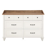 White Dresser for Bedroom with 6 Drawers, Kids Dresser TV Stand