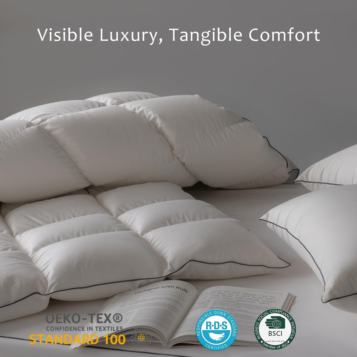 Hungarian Goose Down Comforter Twin Size - 850 Fill Power Medium Warmth for All