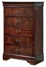 Signature Design by Alisdair Traditional 5 Drawer Chest of Drawers, Dark Brown