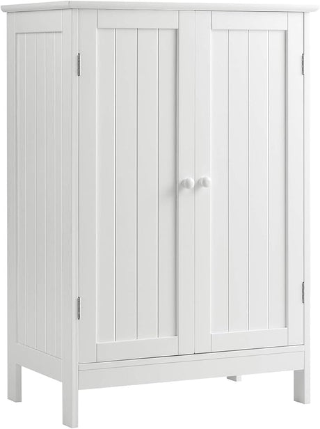 Bathroom Floor Cabinet, Freestanding Storage Cabinet with Double Doors and Shelf