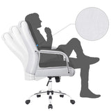 High Back Office Desk Chair Conference Leather Executive with Padded Armrests,