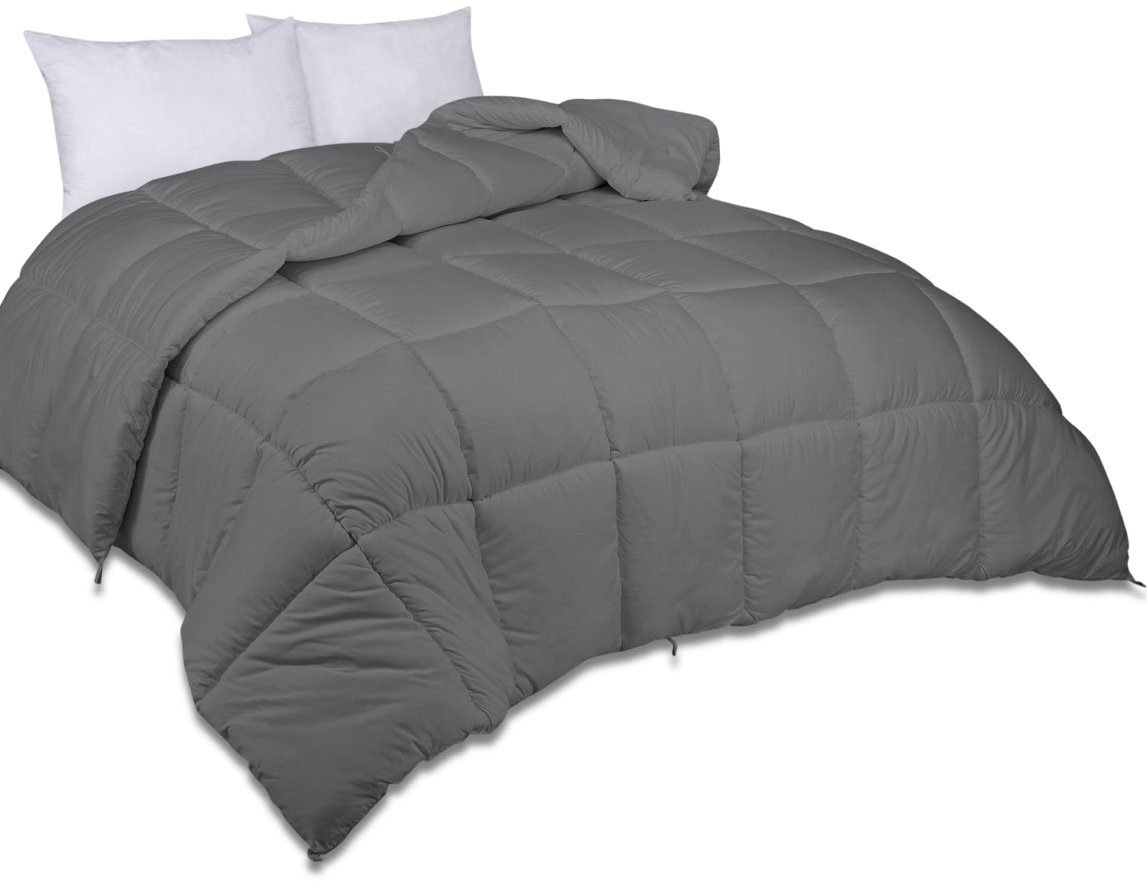 Comforter - Duvet Insert - All Season Soft Quilted Comforters with 8 Corner Tabs