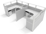 Office Cubicle Furniture Kit - Customizable Cubicle Desks with Adjustable Panels