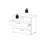 Austin 4 Drawer Chest, White