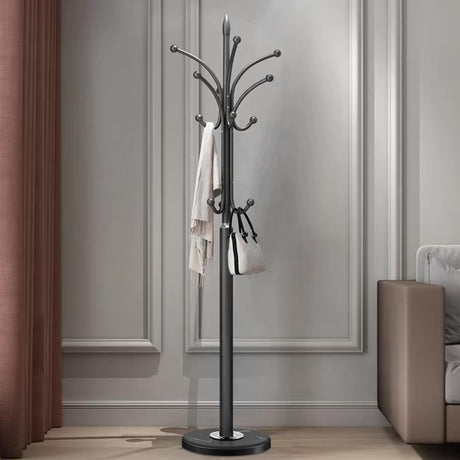 Metal Coat Rack Stand with Natural Marble Base, Coat Rack Freestanding, Sturdy Hall Tree