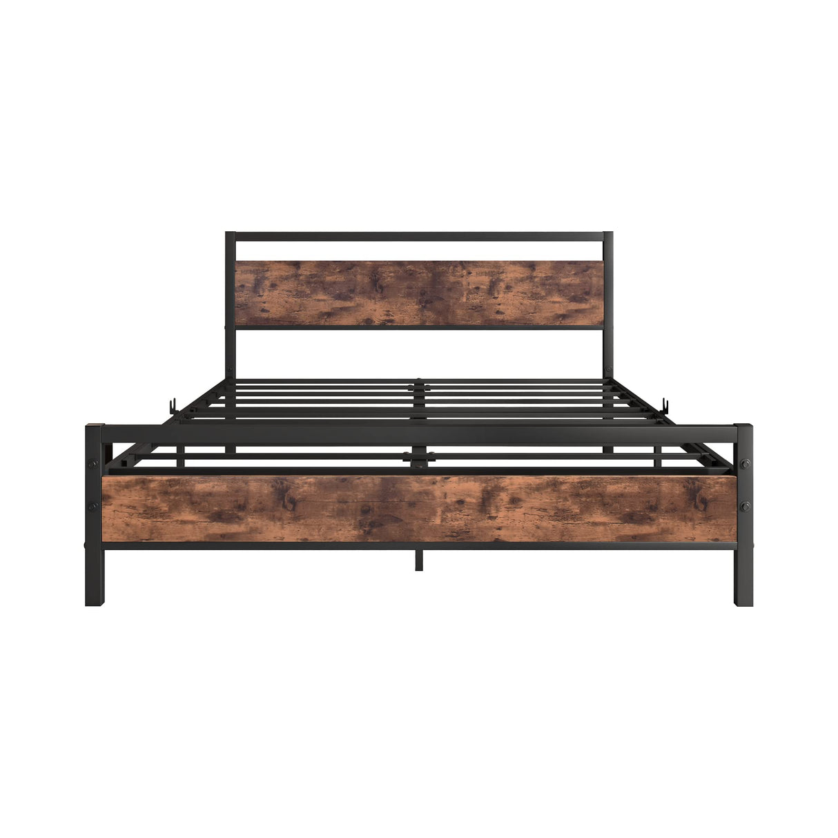 Black Queen Size Bed Frames with Wood Headboard,Heavy Duty Platform Bed Frame