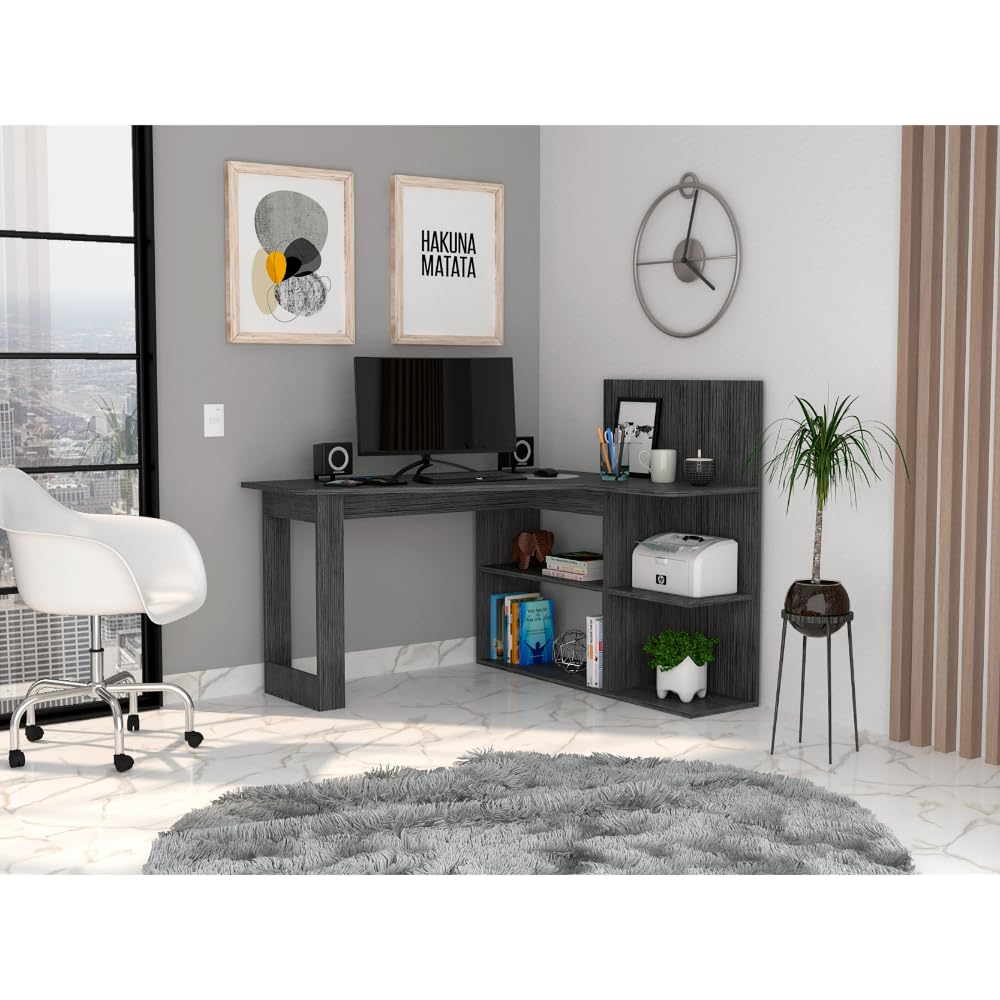Langen-DW-00470-LWJ Desks, Dark Gray