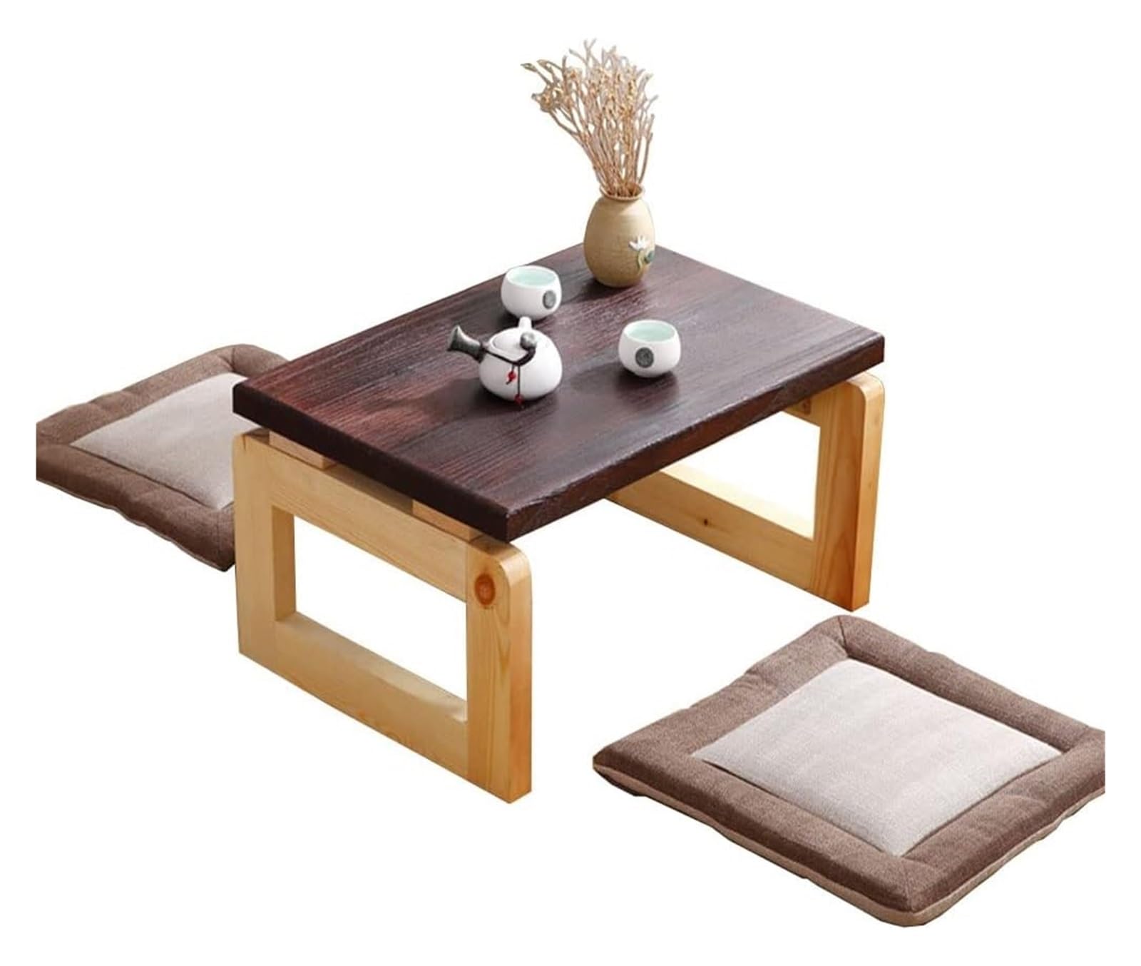 Coffee Table,Japanese Tea Table, Foldable Low Table Stable Coffee Table Accent
