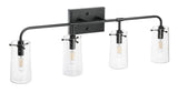 Lighting Bathroom Vanity Light, Industrial 4 Light Vanity Light Black Wall Light Fixture