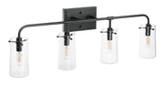 Lighting Bathroom Vanity Light, Industrial 4 Light Vanity Light Black Wall Light Fixture