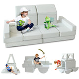 Modular Kids Couch 14PCS, Play Couches for Creative Toddlers, Foldable Foam Couch