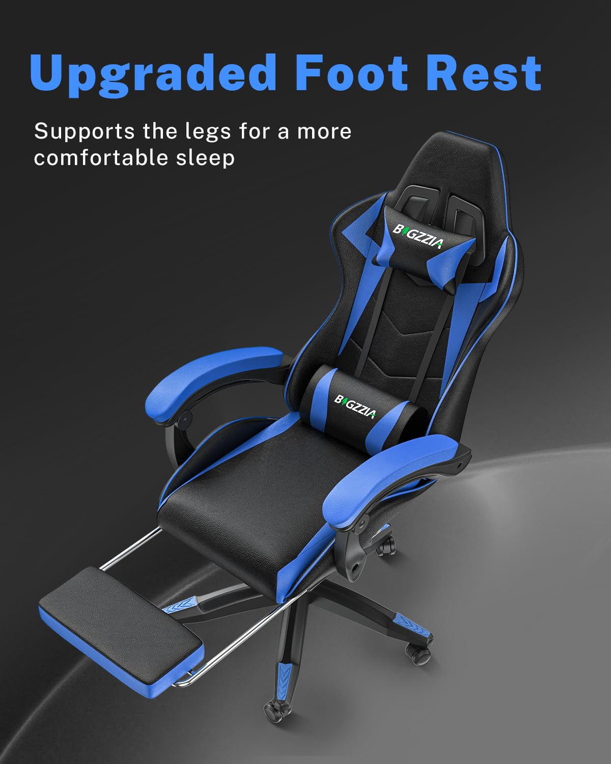 Gaming Chair with Footrest - Ergonomic High Back Reclining Computer Chair