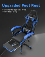 Gaming Chair with Footrest - Ergonomic High Back Reclining Computer Chair