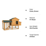 66 Inch Wood Chicken Coop Chicken House Indoor Outdoor Chicken Cage 2-4 Chickens