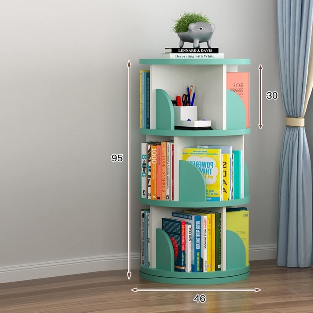 Bookcases Bookshelf 360° Rotatable Height Adjustable Bookshelf 3/4/5/6 Layer Shelf