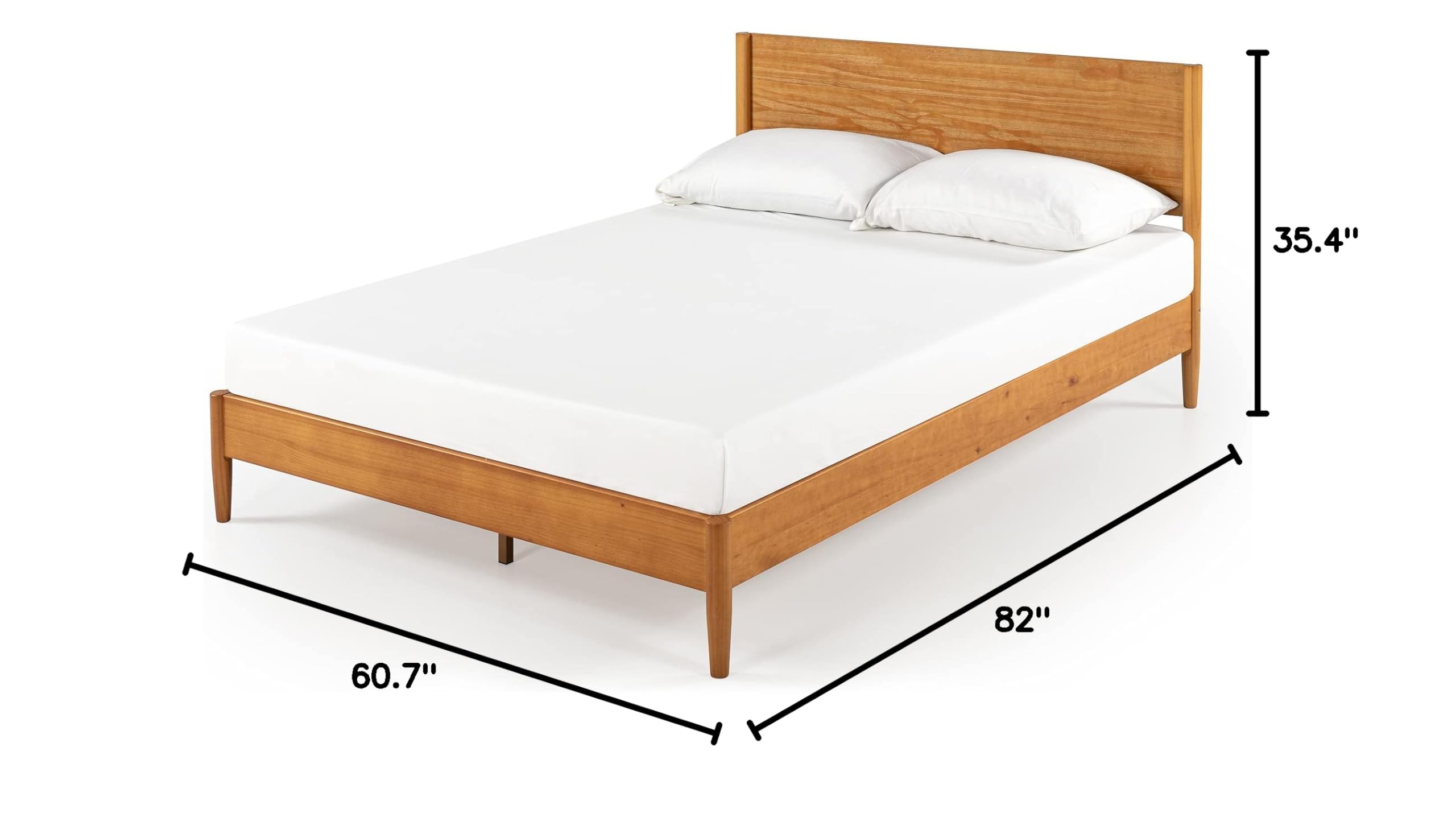 Allen Mid Century Wood Platform Bed Frame - Queen