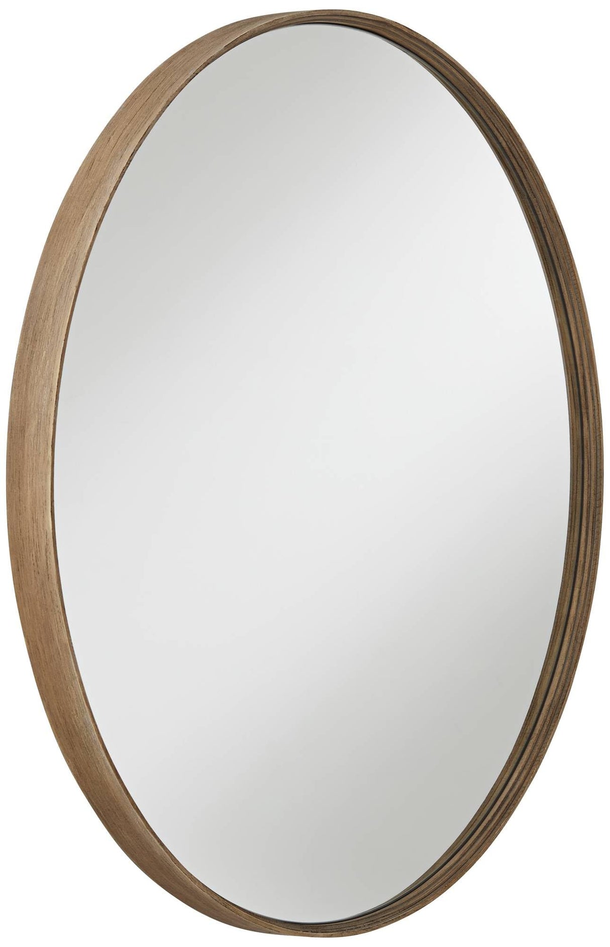 Mystic Matte Natural 33" Round Wall Mirror