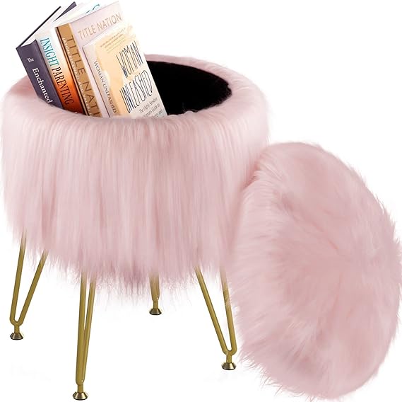 Vanity Stool Chair with Storage