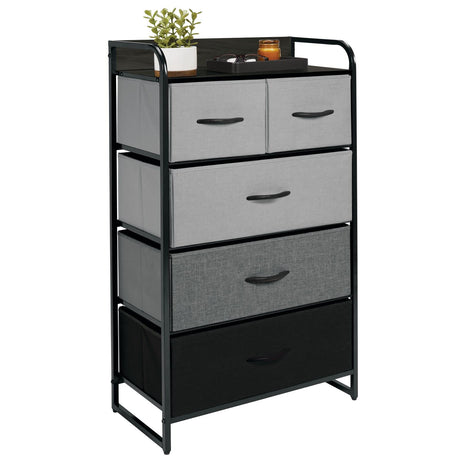 Tall Dresser Storage Chest - Vanity Furniture Cabinet Tower Unit for Bedroom, Office,