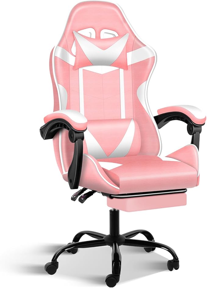 Gaming Chair, Backrest and Seat Height Adjustable Swivel Recliner Racing Office Computer Ergonomic Video Game Chair