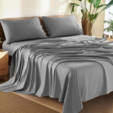 100% Cotton King Size Sheets Set - 1500 Thread Count，Luxury Egyptian Cotton Bed Sheets