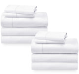 2-Pack Split King Sheet Sets - 400 Thread Count 100% Cotton Sateen - Extra Soft