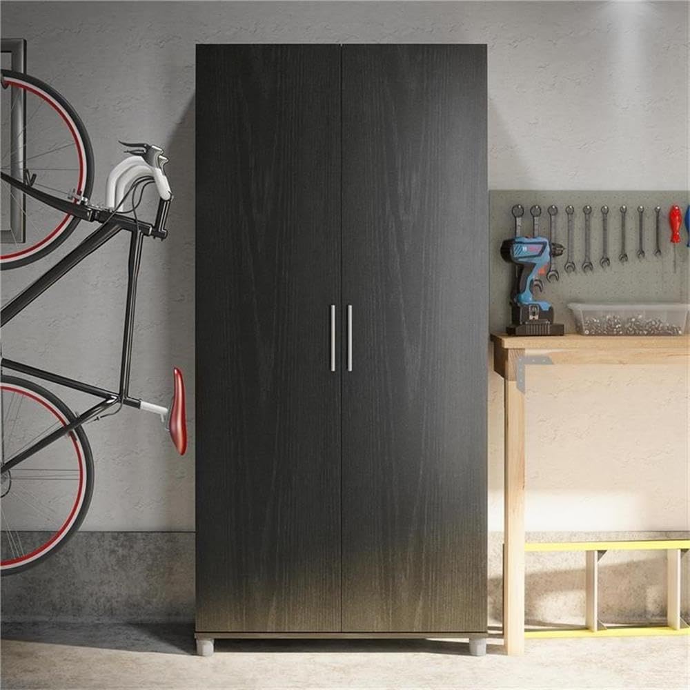 Evolution Camberly 36" Storage Cabinet in Black Oak