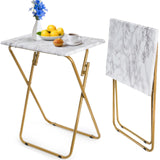 Folding TV Tray Table, Rectangular TV Trays Dinner Snack Table for Eating on Couch