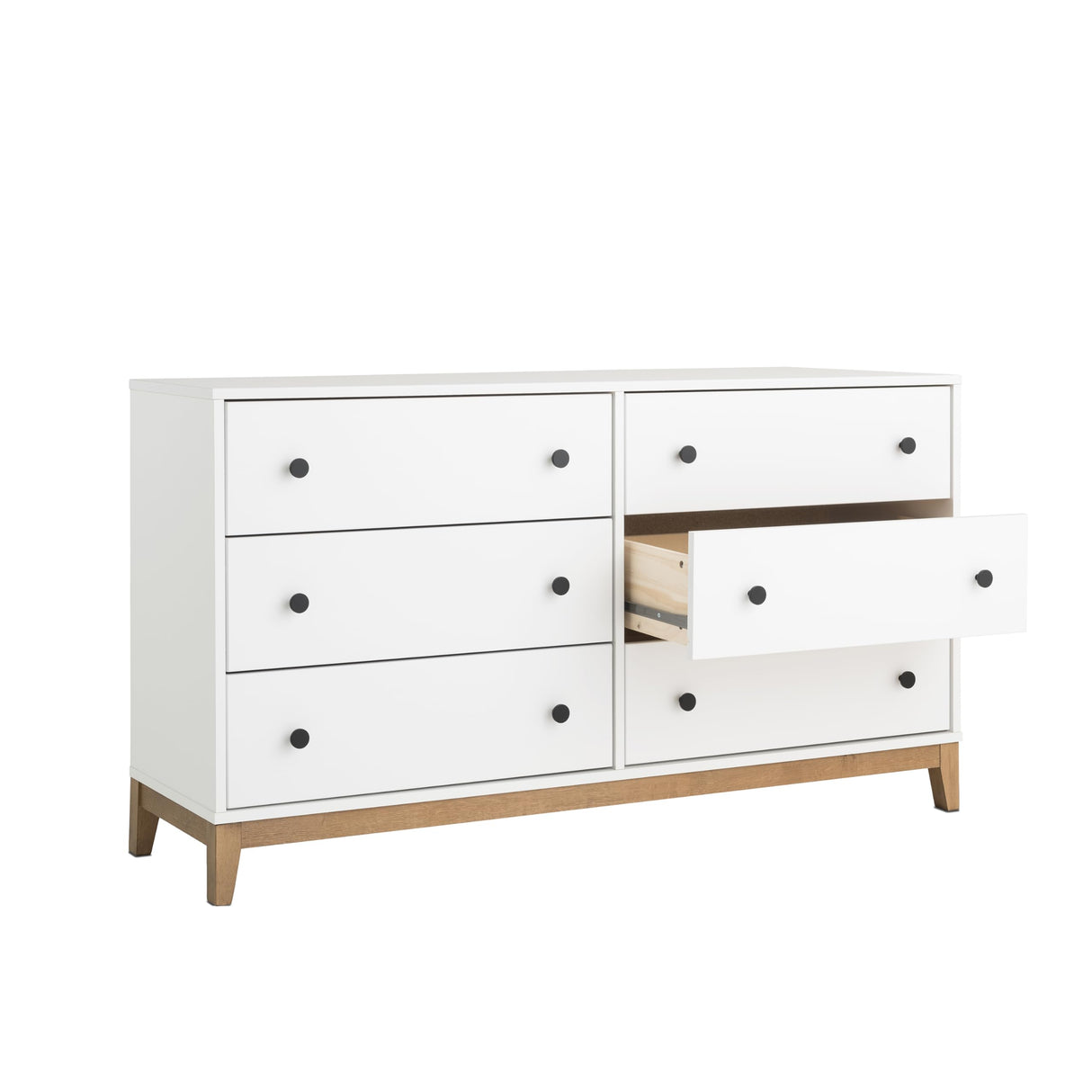 Nordik Dresser, White & Oak Dresser for Bedroom, Chest of Drawers