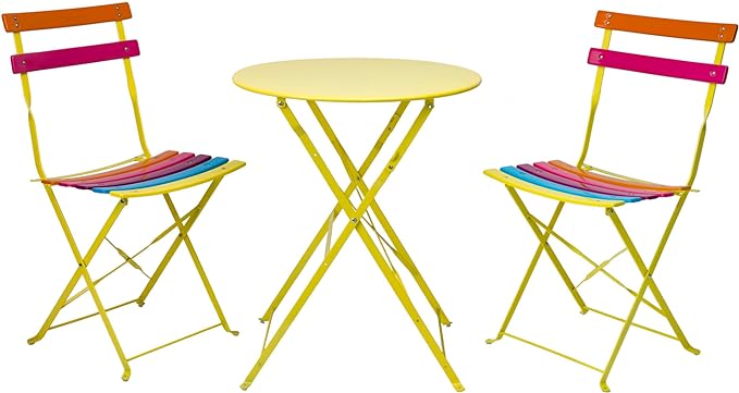 Indoor/Outdoor 3-Piece Bistro Set Folding Table