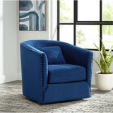 Alba Swivel Chair in Navy