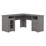 Cabot L Shaped Computer Desk in Modern Gray | Corner Table