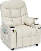 Kids Recliner Chair w/Cup Holder& Side Pockets, Children Recliner w/Comfortable