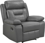 Recliner Chair Leather Recliner with Pillow Top Armrests, Home Theater Seating