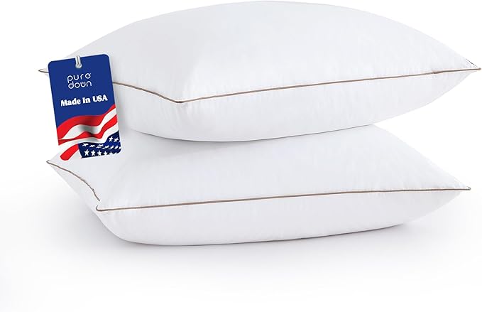 Made in USA Soft Fluffy Medium Firm Hotel Pillow
