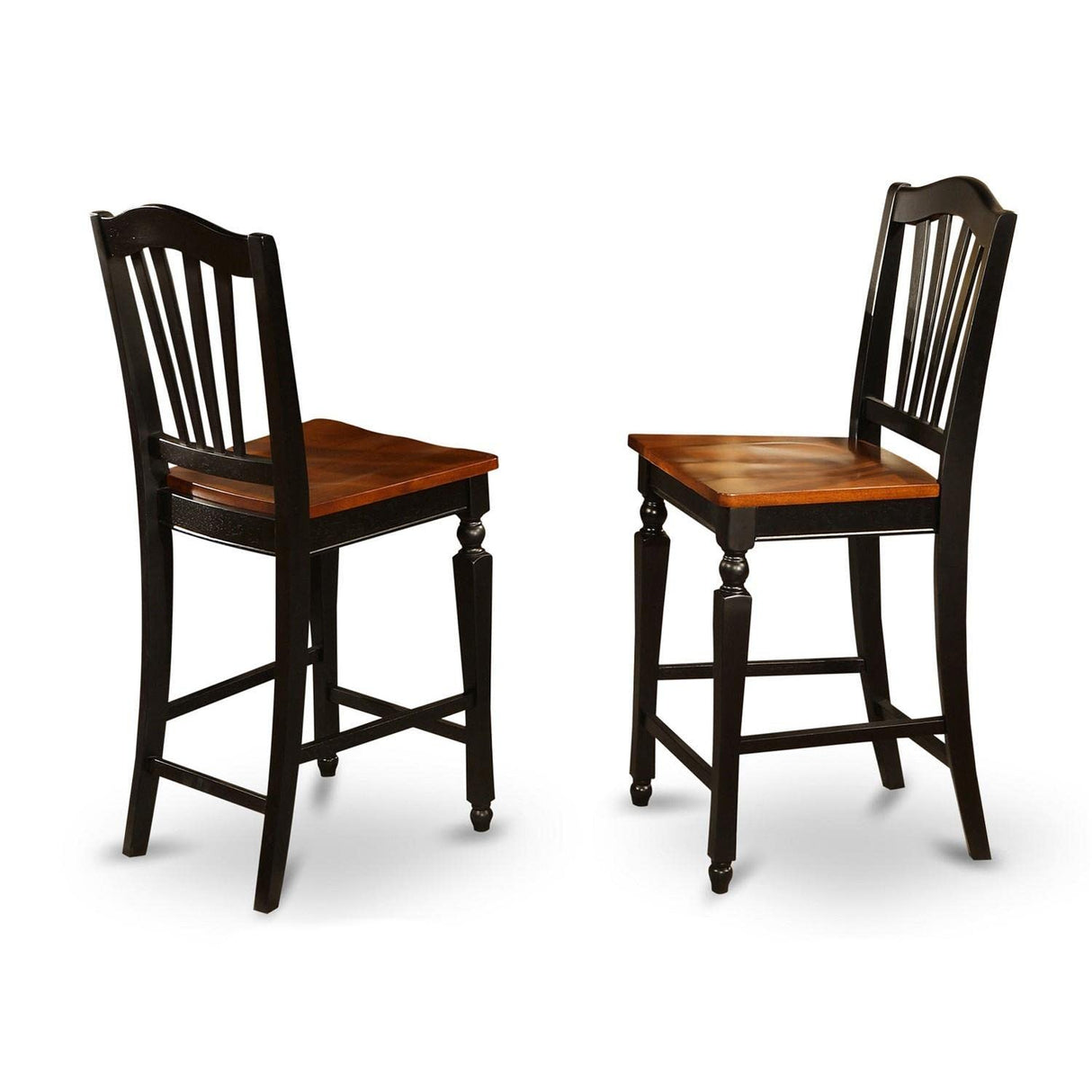 Furniture TRCH5-BLK-W 5 Piece Counter Height Pub Set Includes a Round Dining Table