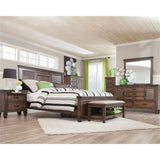 Coaster Franco Queen Bed 5-Piece Set, Burnished Oak