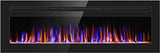 Electric Fireplace 60" Upgrade Fireplace Heater Recessed & Wall Mounted