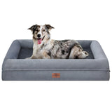 Comfort Expression Large Dog Bed Orthopedic Washable: Dog Beds with Waterproof Removable Cover Pet Couch Sofa with Non-Slip Bottom Memory Foam Dog Beds Large Sized Dog Grey- 36" x 27"