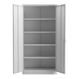 72 Inch Tall 2 Door Locking Metal Storage Cabinet Organizer with 4 Adjustable Shelves