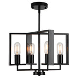 Modern Chandelier, 16.14'' Geometric Industrial Dining Room Chandelier