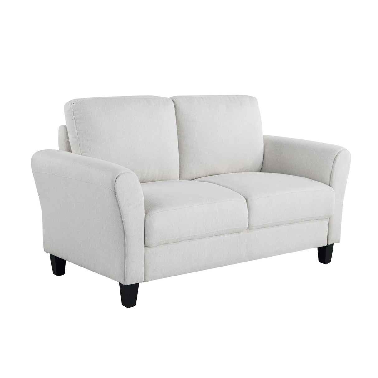 Solutions Watford Loveseat with Rolled Arms, Oyster