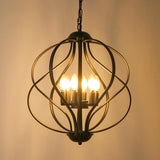 6-Light Black Chandelier, 18.9'' Modern Hanging Pendant Lights Kitchen Island
