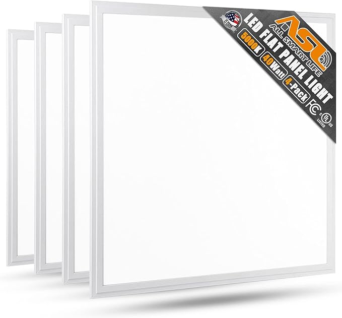 1x4 LED Flat Panel Ceiling Light - Dimmable 5CCT, 24W/30W/40W, 4980LM, 2-Pack