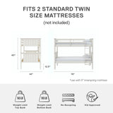 Bailen Convertible Solid Wood Bunk Bed, Stackable and Detachable Bed Frames