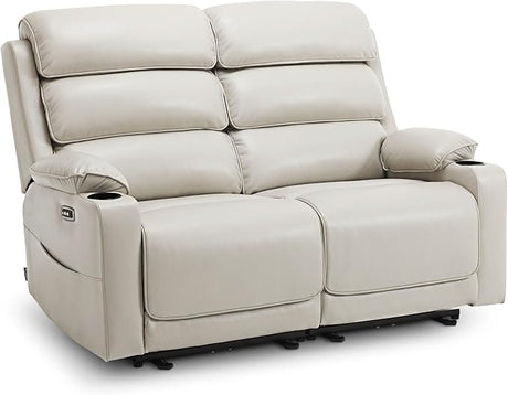 63.4" Oversize Power Reclining Loveseat Sofa with Adjustable Headrest