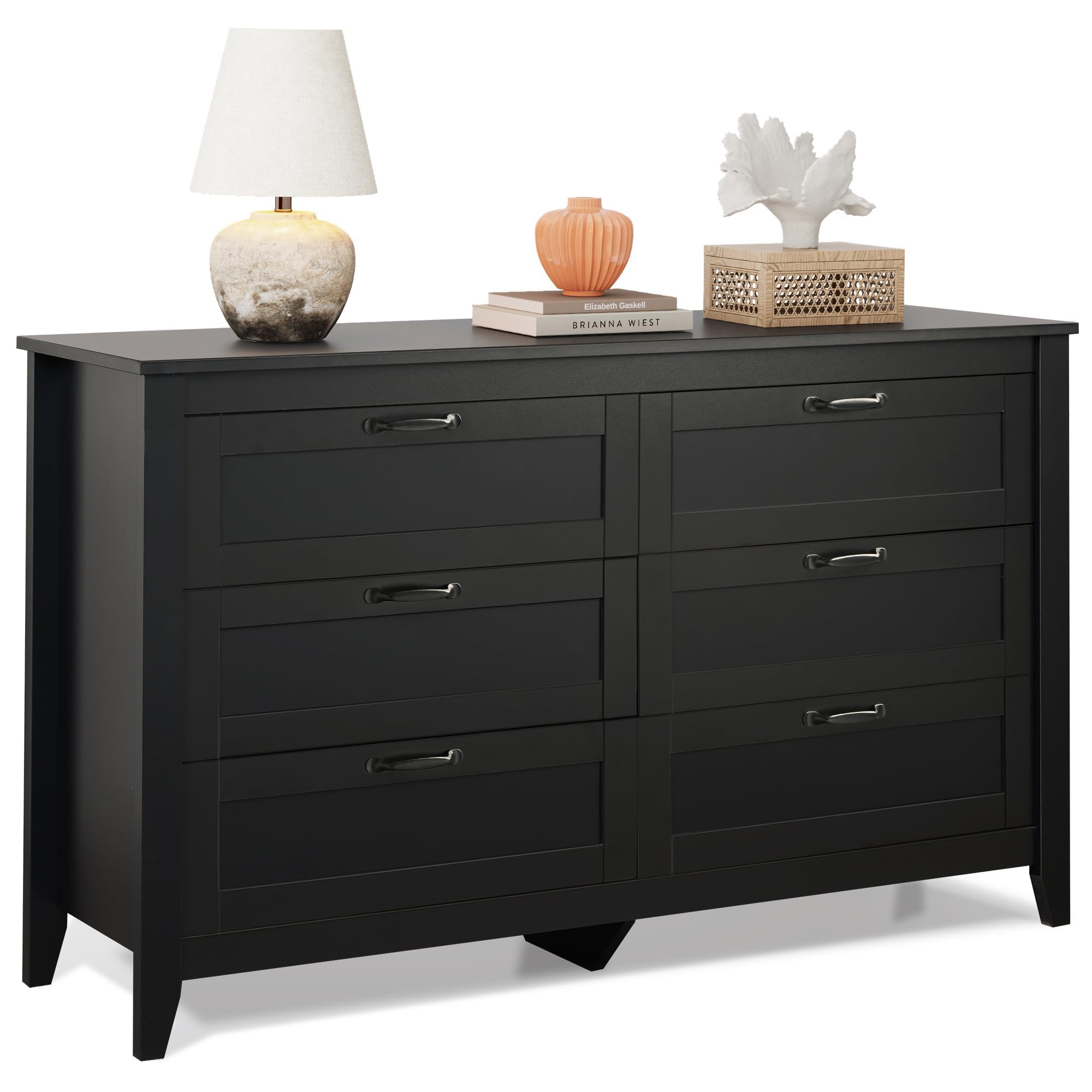 6 Drawer Dresser, Retro Chest of Drawers