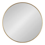 Caskill Glam Wall Mirror, 36 Inch Diameter, Gold, Chic, Circular Mirror for Wall Decor